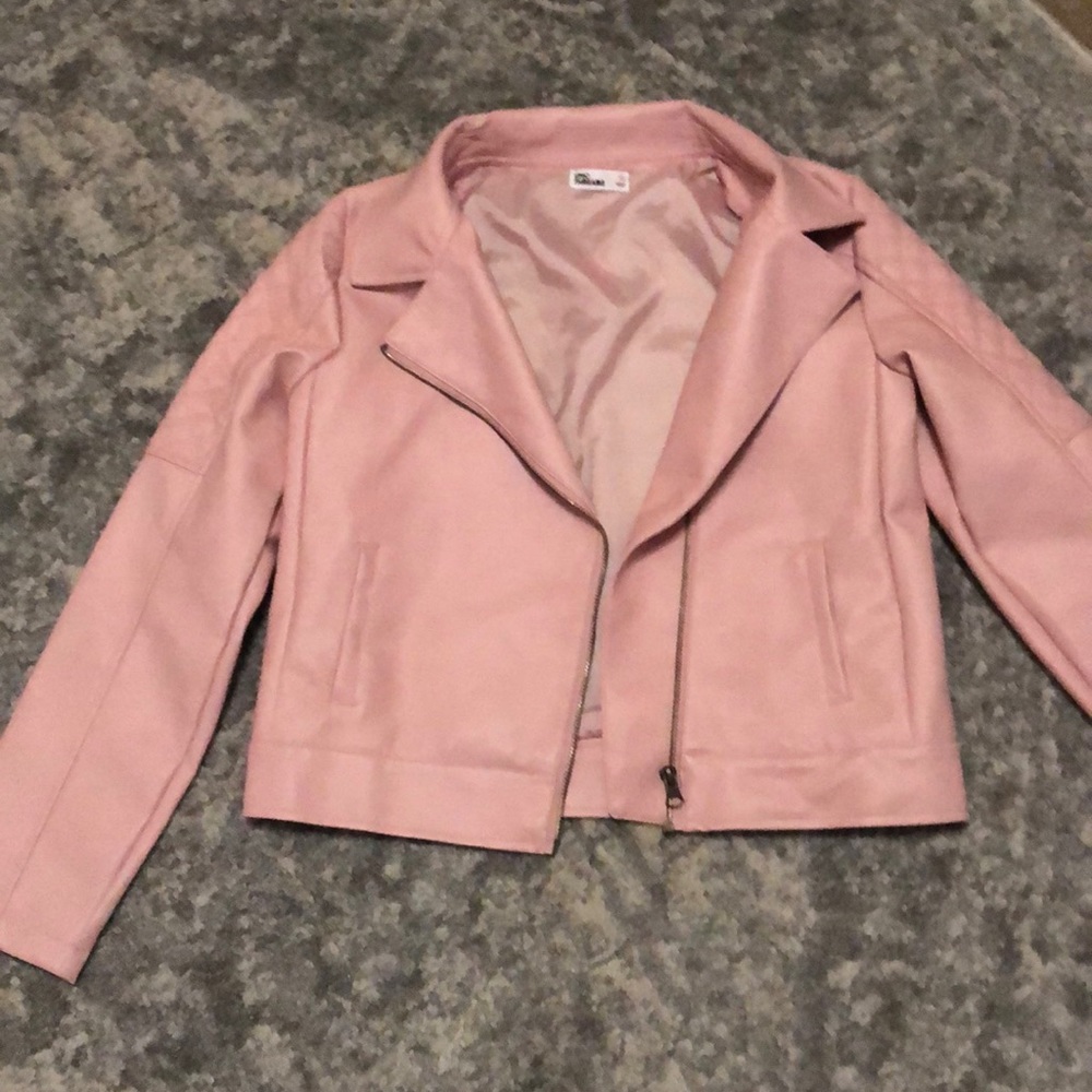 Epic Threads Pink Faux Leather Jacket
